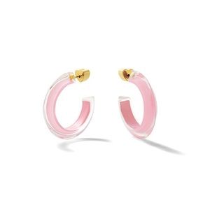 Alison Lou small rose loucite hoops